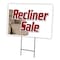 Signmission Recliner Sale Yard Sign & Stake outdoor plastic coroplast window, C-1824 Recliner Sale C-1824 Recliner Sale - alternate 1